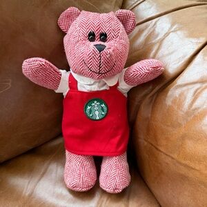 NWOT Starbucks® 122nd Limited Edition Red Holiday Apron Bearista® Girl Bear